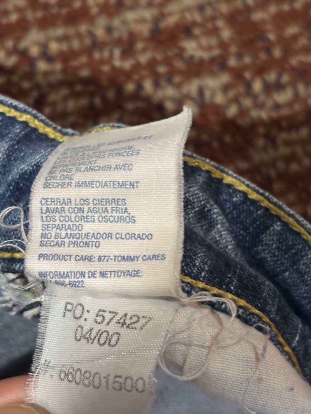 Vintage Y2K Tommy Hilfiger medium wash stretch bootcut jeans Womens 7/32 - Picture 10 of 15
